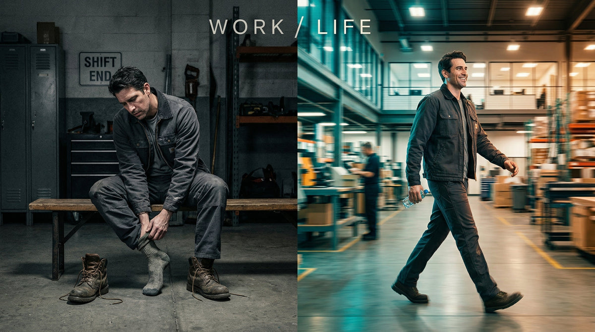 KANEEA comfort insoles beside workplace shoes — 7 proven strategies to prevent foot fatigue at work