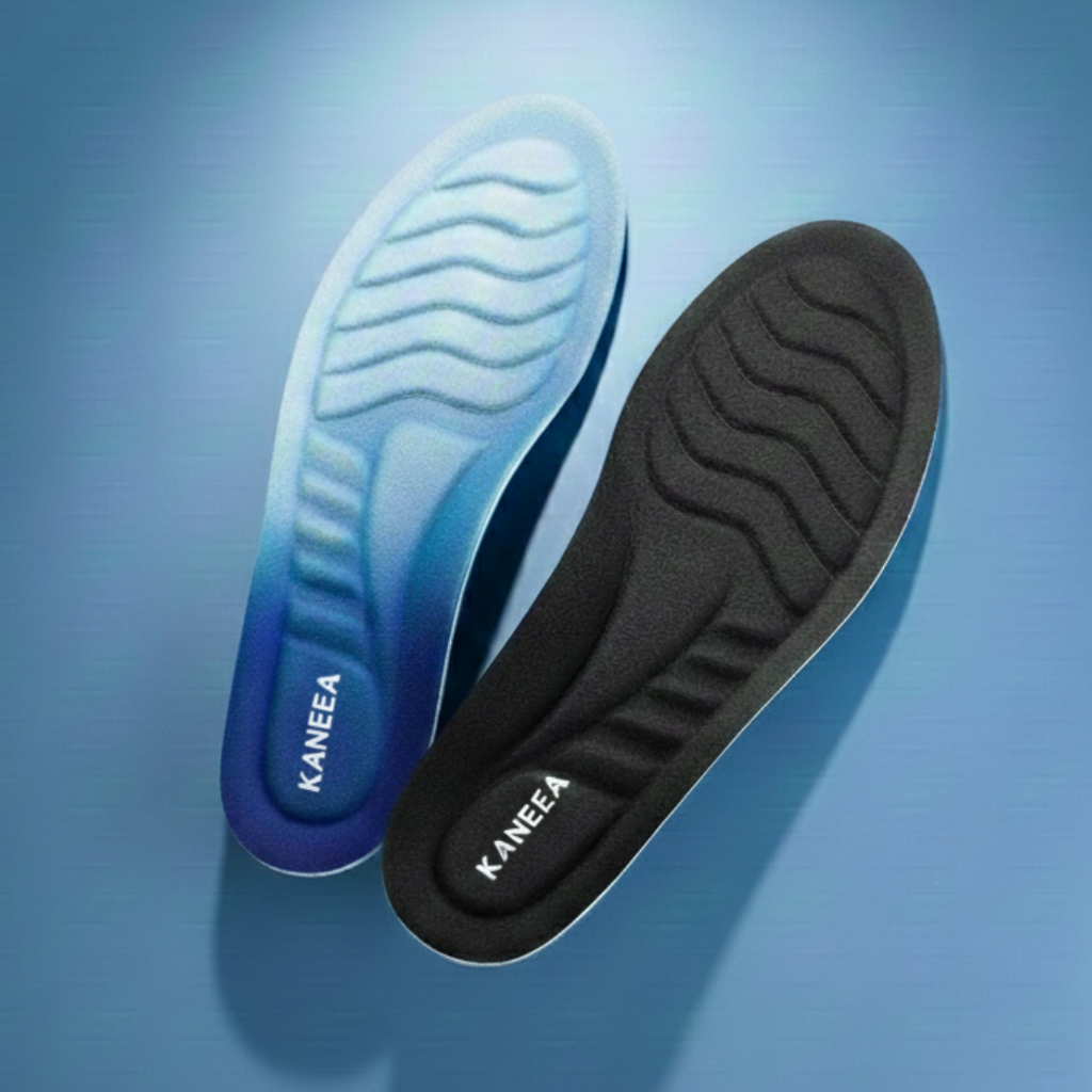 KANEEA memory foam insoles - Black-White variant for everyday comfort
